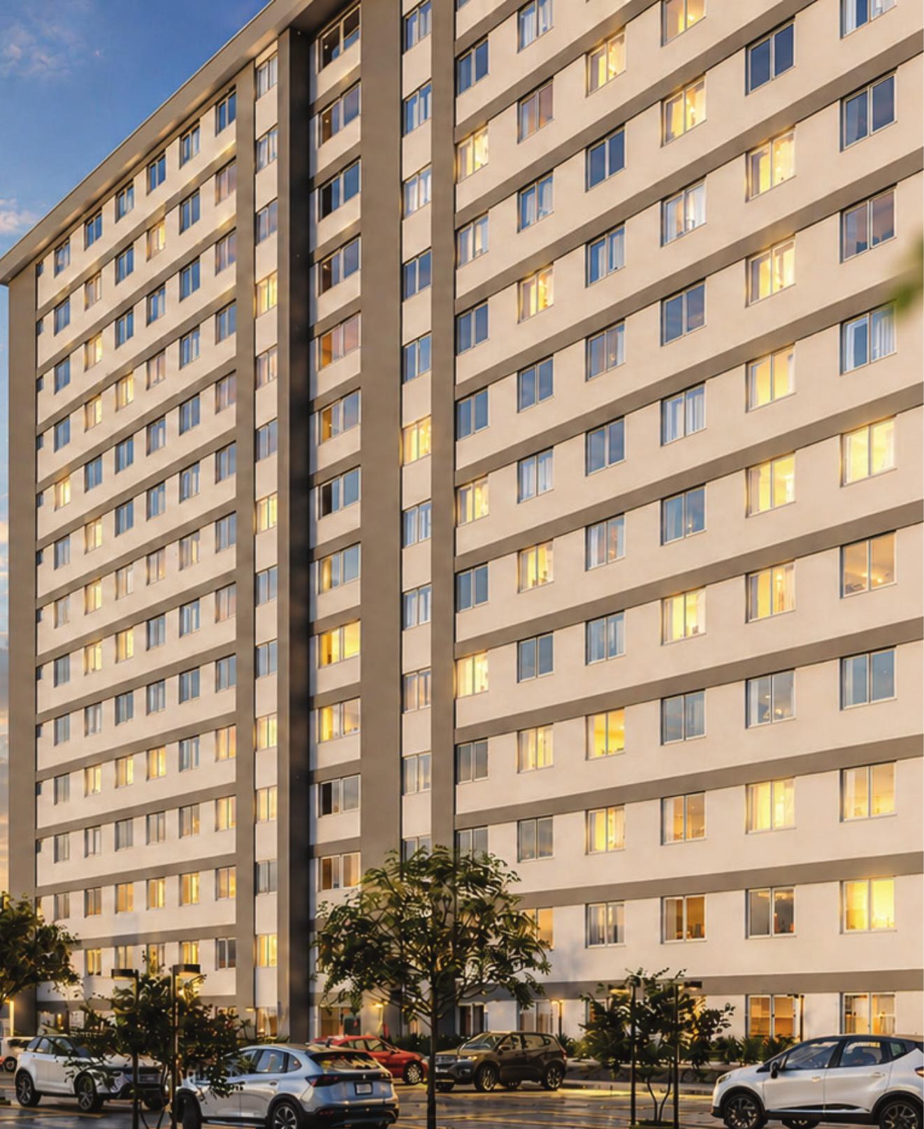 Fachada lateral do Park Alterosa Residencial